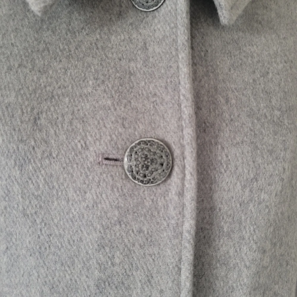 Odd Molly Gray Embroidered Wool Midi  Swing Coat. NWT‎